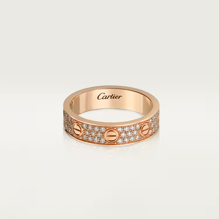 LOVE WEDDING BAND, DIAMOND-PAVED